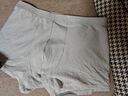 全棉时代男士内裤针织纯棉四角内裤透气亲肤薄款平角裤 2/3条装 黑色+岩石灰+暴雨灰 （亲肤） 3条 L (175) 实拍图