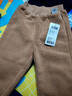 迷你巴拉男童女童仿羊羔毛休闲裤宝宝毛绒儿童长裤【猫绒绒】 卡其50625 100 实拍图