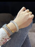 VTL冰种飘花天然白玉髓手镯白月光玛瑙玉手镯女翡翠荔枝冻冰透礼物女 更大更小圈口请咨询 实拍图