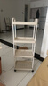 馨婺家零食小推车置物架客厅落地可移动多层带轮厨房浴室杂物收纳架碳钢 四层白色【PP材质】加大加厚款 实拍图