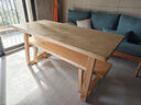森圆木方实木客厅大书桌家用电脑桌台式双人办公桌学习写字桌会议桌长桌 标准版:160*70*高75厚5cm包送装 实拍图