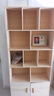 众淘全实木书柜纯实木书架落地一体靠墙置物架矮书柜儿童收纳储物柜子 升级松木+带门5层80X30X180CM 实拍图