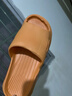 情侣居家男女室内软厚底浴室洗澡防滑凉拖鞋 橘色 【38-39】码 实拍图