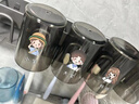 创京懿选牙刷架子置物架免打孔牙杯刷牙杯漱口杯子壁挂式家庭一家四口套装 灰色/牙刷杯架双人+两杯可拆卸易 实拍图