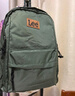 LEE双肩包男大容量初中高中生书包大学生背包女上课户外通勤电脑包 墨绿色【可放15寸电脑】 实拍图