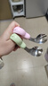如山宝宝自主进食辅食勺子一岁婴儿学吃饭训练儿童不锈钢短柄叉勺 实拍图