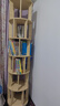 林之语实木旋转书架360度书柜置物架落地一体靠墙移动儿童转角立式书架 【店长热卖】44*197.8CM樱桃木色 实拍图