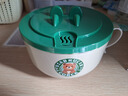 【可爱小狗】不锈钢带盖泡面碗沥水学生宿舍方便面上班族 奶白色1000ML 实拍图