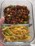 欣美雅（xinmeiya）上班族微波炉饭盒可加热玻璃饭盒保鲜盒碗便当盒分格餐盒保温饭盒 【小熊包+餐具】两隔1020+ 400ml 实拍图