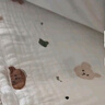 棉加加（Cotton++）纱布浴巾6层婴儿纯棉宝宝全棉100%新生儿童3-6-12岁洗澡包被裹巾 熊头灰【a类6层一体超柔110*110 cm拉伸尺寸 实拍图