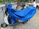 加厚电动车防雨罩防水防晒罩雅迪爱玛台铃小牛小刀电动电瓶车通用 宝蓝【防水防尘防晒】赠送收纳袋 5XL适合车长2米以内两轮电动车 实拍图