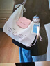 包包女款2025年学生党生日礼物小巧精致手提包小众高级单肩托特包 白配粉【玩偶+彩条+丝巾】 顺滑拉链/五金吸扣/个性挂饰 实拍图