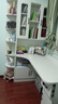 喜家创意（XIJIACHUANGYI）转角书桌实木电脑桌台式书桌书柜组合办公桌家用学习桌卧室书架 白色单桌+角柜【加厚2.5cm桌面】 140*80*195cm 实拍图