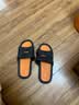 傲万2026新款拖鞋男夏防滑室内居家时尚浴室情侣家居按摩外穿凉拖鞋男 黑橙 42-43 适合41-42 实拍图