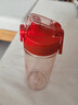 茶花运动水杯男女塑料杯大容量简约便捷夏防漏随手水杯 心造运动水杯【红色*1个】 480ml 实拍图