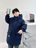 保姆贝贝儿童羽绒服中长款男款过膝2025冬季新款加厚中大童男童学生外套 藏青色 160 实拍图