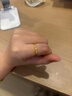 周大福碎碎冰碎金金黄金戒指(工费220)10号,约2.1g EOF1216礼物 实拍图