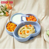 COOKSS 宝宝餐盘硅胶婴儿学吃饭分格儿童餐具辅食碗餐盘防摔带吸盘 实拍图