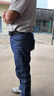 望了型秋冬季厚款弹力牛仔裤男直筒修身休闲男裤中青年工作干活耐脏长裤 010蓝+009蓝】好质量 发2条 34码【2尺7】 140-150斤 实拍图