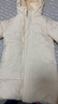 优衣库童装男童女童羽绒大衣/外套夹克保暖厚衣服473308 01 乳白色 130 实拍图