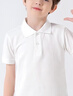 罗蒙男童短袖polo衫校园服饰春夏新款T恤女童班服 白色短袖POLO衫 140 实拍图