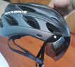 洛克兄弟大码自行车头盔带风镜加宽加大骑行头盔男女公路车安全帽  钛色 实拍图