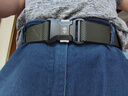 吉思若户外战术腰带合金自动插扣牛仔裤帆布弹力松紧尼龙裤带快脱扣皮带 斜纹绿色-弹力 125cm 实拍图