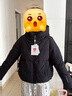 坦博尔羽绒服女短款面包服连帽外穿防寒保暖简约外套TBF330332J 黑色 XS (155) 实拍图