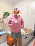 骆驼（CAMEL）薄绒风衣女户外防泼水修身梭织外套 J23CAYL6066 极光粉 XL 实拍图