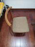 汤凯颐牛角餐椅餐厅靠背椅子简约凳子家用办公椅学习书桌椅座椅电脑椅 咖色-透气棉麻【胡桃色腿】 1把装 实拍图