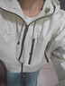 保威特犀牛（POVOTE）冲锋男女衣服春秋2025连帽新款防风防水潮流 J91象牙白 S 【75-90斤】 实拍图