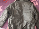 马登工装美式复古B15飞行员棉服夹克男保暖毛领加厚棉衣秋冬男士外套 绿色 XL 实拍图