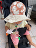Kocotreekk树儿童防晒帽男女童帽子防紫外线大披肩帽双面可戴 奶霜米 S 实拍图