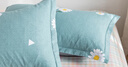 洁丽雅（Grace）纯棉枕套一对 加厚家用印花枕头套枕芯套 花漾-蓝48*74cm 实拍图