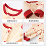 婧麒宝宝拜年服连体衣服冬装夹棉百日宴满月红色新生婴儿过年 萌蛇贺岁-保暖款 80cm 实拍图