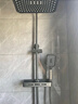 JOMOW淋浴花洒套装铜体冷热恒温花洒全套数显家用卫生间沐浴增压带花洒 钢琴恒温款-枪灰四档【保十年】 实拍图