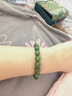 豆蔻时光收藏级9-10mm和田玉碧玉手串无黑苹果绿玉石手链生日礼物男女款 实拍图