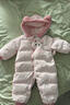 巴拉巴拉童装婴儿羽绒服连体衣宝宝2025新款冬装加厚保暖哈衣爬服萌趣造型 粉色小猫-白鸭绒 80 cm-充绒量82g 实拍图