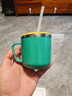 葆氏儿童水杯吸管杯宝宝牛奶杯316不锈钢家用喝水学饮杯子 小恐龙绿色 实拍图