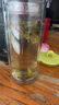 富光男女士双层玻璃杯 高硼硅玻璃304茶隔水杯子 带茶隔泡茶杯500ml 实拍图