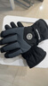 目丸保暖手套男女户外冬天骑行防寒风加绒厚触屏女防水冬季棉滑雪手套 4#雪花圆标黑色（拼色男款） 实拍图