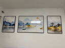 诗六艺家饰客厅装饰画北欧现代简约沙发背景墙挂画三联画大气轻奢壁画晶瓷画 背靠金山（铝合金外框） 晶瓷画左右60*80+中间120*80亮面 实拍图