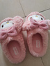 猪爸爸儿童棉拖鞋女童家居室内保暖防滑软底三丽鸥卡通大童毛毛拖鞋粉25 实拍图