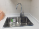 九牧（JOMOO） 厨房304不锈钢水槽大龙头洗菜盆一体盆洗碗池06675【580*430】 （含万向双水花厨房龙头） 实拍图