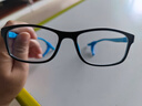 帕斯贝奇儿童硅胶眼镜框男女小学生超轻近视眼镜架有度数配远视散光防蓝光 大码16875黑蓝（适合10-13岁） 单镜架 实拍图