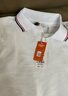 罗蒙男童短袖polo衫校园服饰春夏T恤女童班服 条纹白色短袖POLO衫160 实拍图