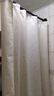 施香曼浴帘套装免打孔L型隐形防水防霉布艺浴室隔断帘淋浴弧形干湿分离 米白色 A款杆+1.8米宽+2米高浴帘 实拍图