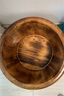 川柏香实木泡脚桶木桶洗脚盆木桶家用足浴桶泡脚木质香柏木碳化木制脚盆 30cm 【碳化无盖】+艾草30包 实拍图