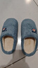 大嘴猴（Paul Frank）棉拖鞋男情侣时尚简约厚底家居保暖冬季拖鞋PF6661蓝色270 实拍图