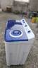 奥克斯（AUX）洗衣机半自动家用双缸双桶大容量小型租房宿舍波轮双杠强力去污省水电 【国补】19.5公斤【洗13+脱6.5终身联保】蓝 实拍图